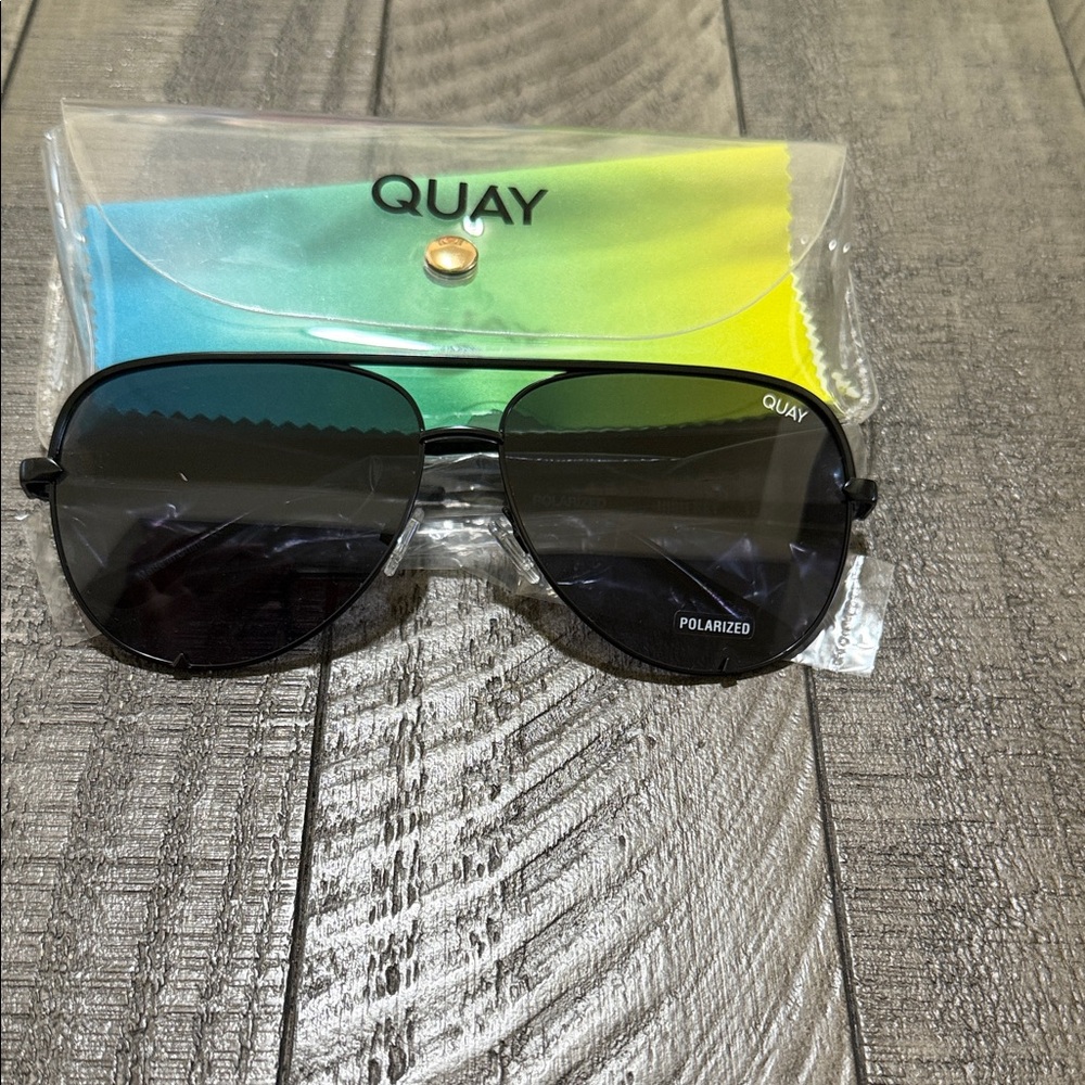 Quay Australia Black Polarized Sunglasses